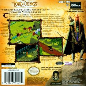 The Lord of the Rings: The Fellowship of the Ring - Box - Back Image