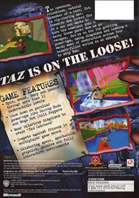 Taz: Wanted - Box - Back Image
