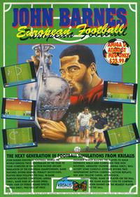 John Barnes European Football - Advertisement Flyer - Front Image