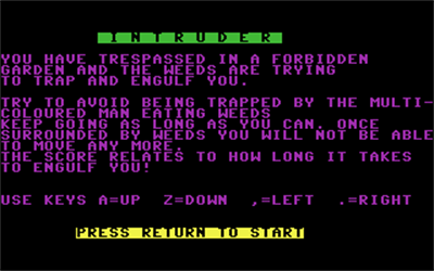 Intruder (Cascade Games) - Screenshot - Game Title Image