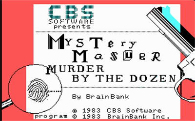 Mystery Master: Murder by the Dozen - Screenshot - Game Title Image