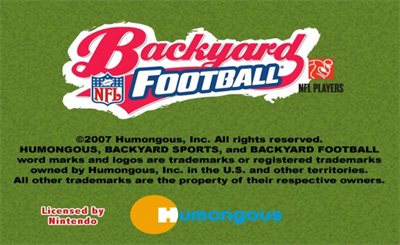 Backyard Football - Screenshot - Game Title Image