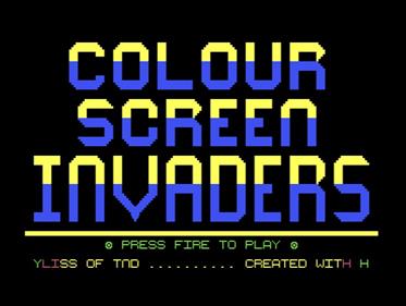 Green/Colour Screen Invaders - Screenshot - Game Title Image