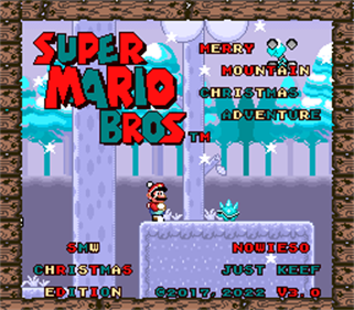 Super Mario Bros: Merry Mountain Christmas Adventure - Screenshot - Game Title Image