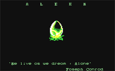 Alien (Argus Press Software) - Screenshot - Game Title Image