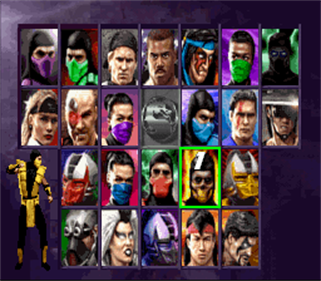 Ultimate Mortal Kombat 3 Deluxe - Screenshot - Game Select