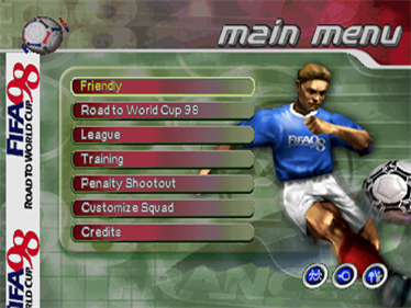 FIFA: Road to World Cup 98 - Screenshot - Game Select Image