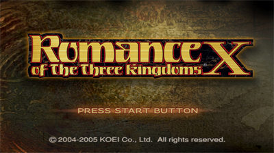 Romance of the Three Kingdoms X - Screenshot - Game Title Image