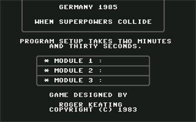 Germany 1985: When Superpowers Collide - Screenshot - Game Title Image