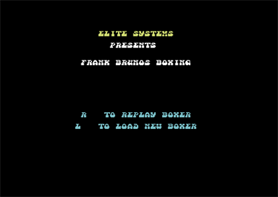 Frank Bruno's Boxing - Screenshot - Game Select Image