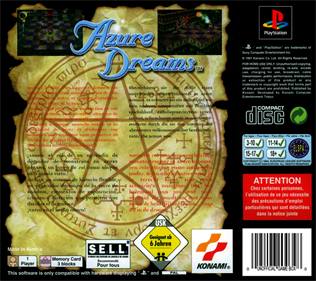 Azure Dreams - Box - Back Image