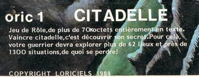 Citadelle - Box - Back Image