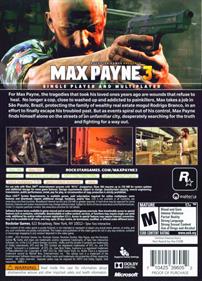 Max Payne 3 - Box - Back Image