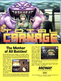 Total Carnage - Advertisement Flyer - Back Image