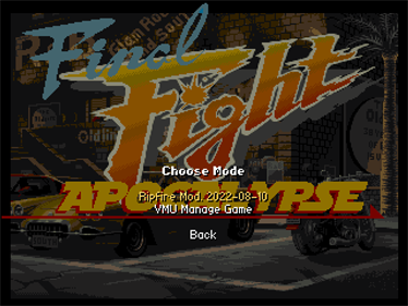 Final Fight Apocalypse: 1st Edition (Remix Edition) - Screenshot - Game Select Image