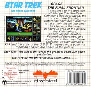 Star Trek: The Rebel Universe - Box - Back Image