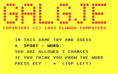 Galgje - Screenshot - Game Title Image