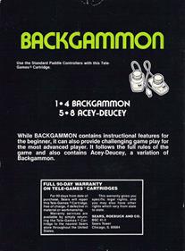 Backgammon - Box - Back Image