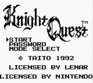 Knight Quest - Screenshot - Game Title