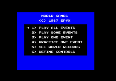 World Games - Screenshot - Game Select Image