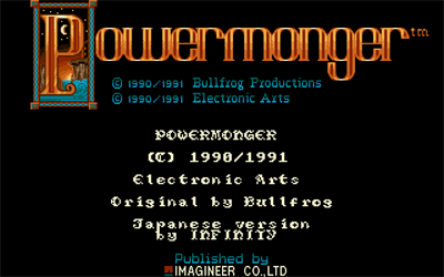 PowerMonger - Screenshot - Game Title Image