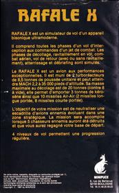 Rafale X - Box - Back Image