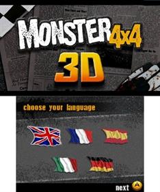 Monster 4x4 3D - Screenshot - Game Title Image