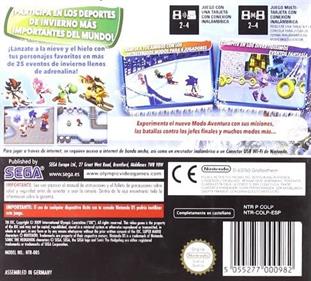 Mario & Sonic at the Olympic Winter Games - Box - Back Image