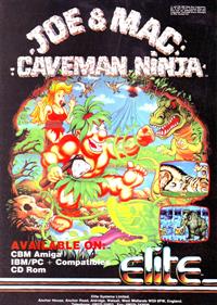 Joe & Mac: Caveman Ninja - Advertisement Flyer - Front Image