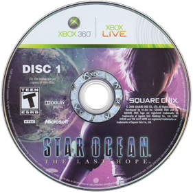 Star Ocean: The Last Hope - Disc Image
