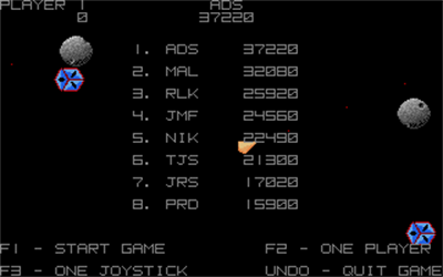 Asteroids Deluxe - Screenshot - High Scores Image