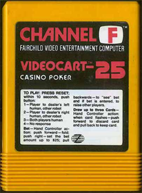 Videocart-25: Casino Poker - Cart - Front Image