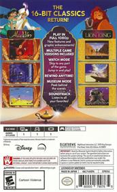 Disney Classic Games: Aladdin and The Lion King - Box - Back Image