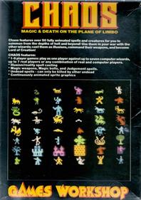 Chaos: Magic & Death on the Plane of Limbo - Box - Back Image