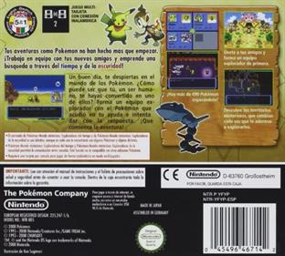 Pokémon Mystery Dungeon: Explorers of Darkness - Box - Back Image