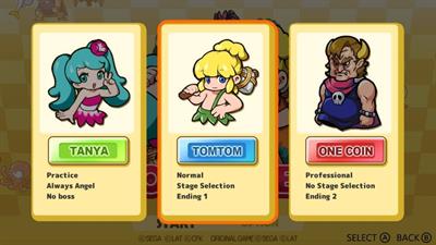 Wonder Boy Returns Remix - Screenshot - Game Select Image