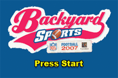 Backyard Sports: Football 2007 - Screenshot - Game Title Image