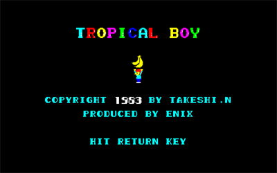 Tropical Boy - Screenshot - Game Title Image