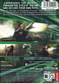 The Matrix: Path of Neo - Box - Back Image