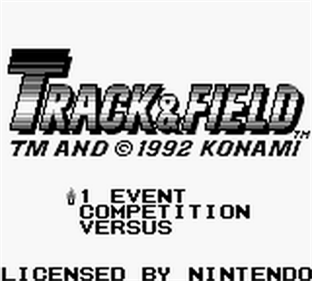 Track & Field - Screenshot - Game Select Image