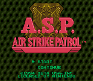 A.S.P.: Air Strike Patrol - Screenshot - Game Title Image