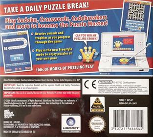 Take a Break's Puzzle Master - Box - Back Image