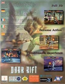 Dark Rift - Box - Back Image