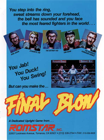 Final Blow - Advertisement Flyer - Back