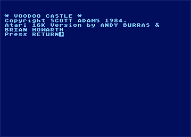 Voodoo Castle - Screenshot - Game Title Image