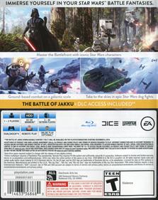 Star Wars: Battlefront - Box - Back Image