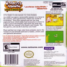 Harvest Moon: Friends of Mineral Town - Box - Back Image