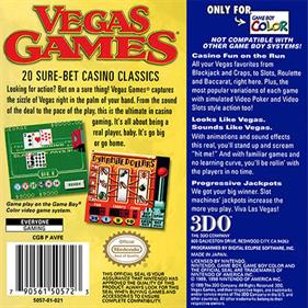 Vegas Games - Box - Back Image