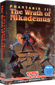 Phantasie III: The Wrath of Nikademus - Box - 3D Image