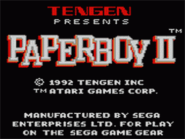 Paperboy 2 - Screenshot - Game Title Image